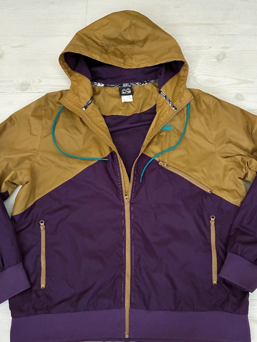 VTG Nike 6.0 Angle Breaker Windbreaker Jacket Purple Gold Color block FA09 S: XL